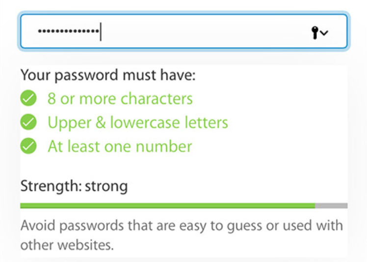 Password help for strong password creation